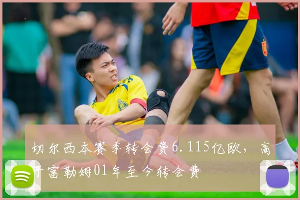 切尔西本赛季转会费6.115亿欧，高于富勒姆01年至今转会费